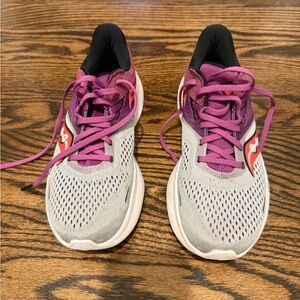 Saucony Running Shoes - Gray and purple pwr run sneaker